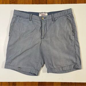 Men’s 34 Shorts, Original Penguin by Munsingwear, light blue pattern, cuffed EXC